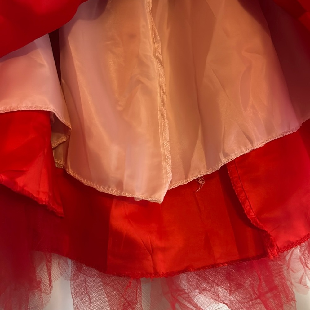 Tutu Bright Red Tulle Multi Layer With Lining And… - image 3